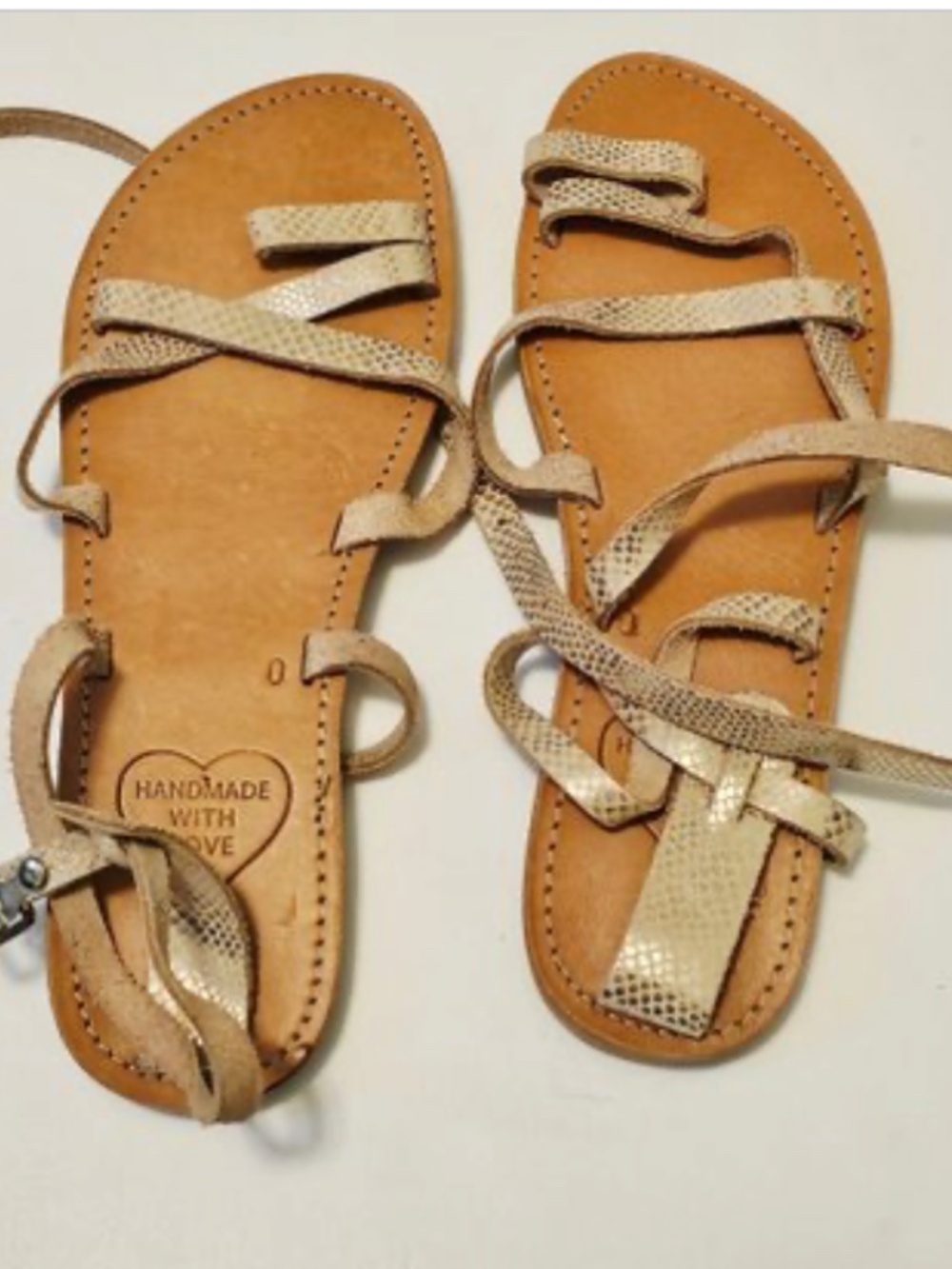 New Handmade In Greece Greek Sandals Women's 8-9